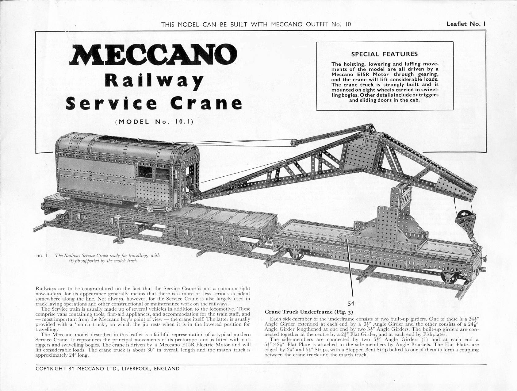 Meccano Set 10 Leaflets